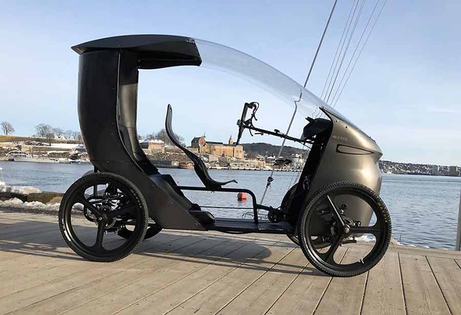 CityQ – cargo and passenger e-bike with 4 wheel